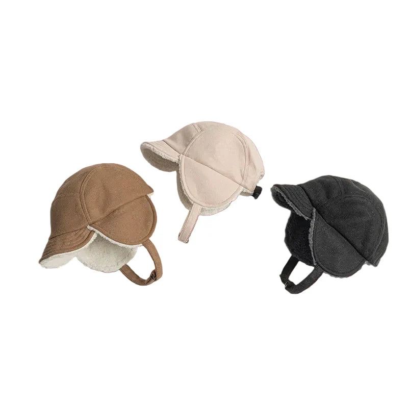 Ohio Winter Wool Fur Earflaps 5-Panels Cap