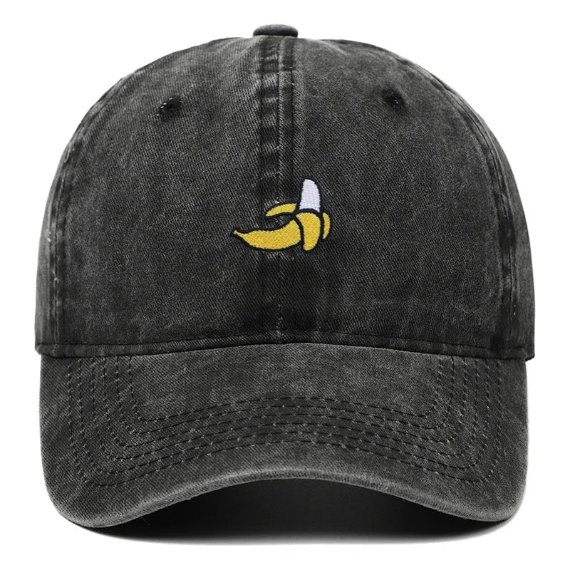 Open Banana Adjustable Washed Cotton Baseball Cap