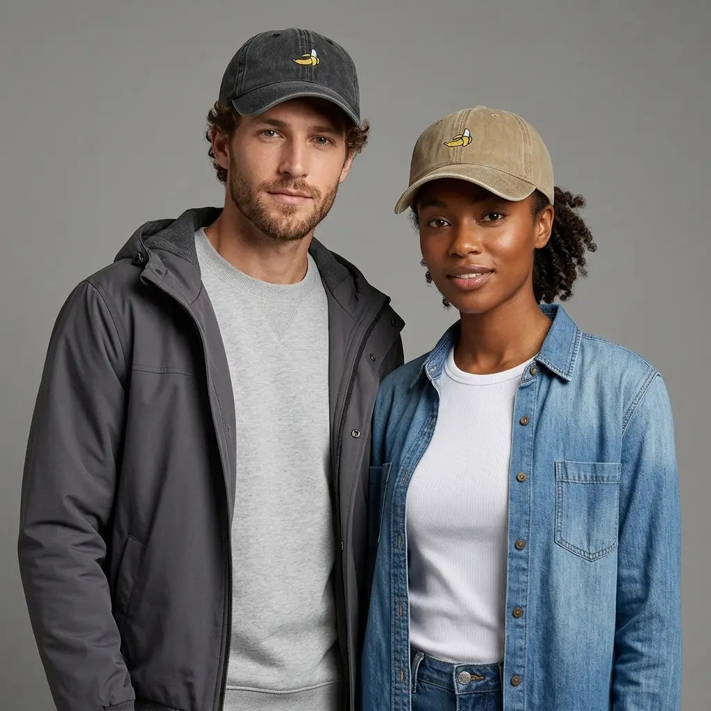 Open Banana Adjustable Washed Cotton Baseball Cap