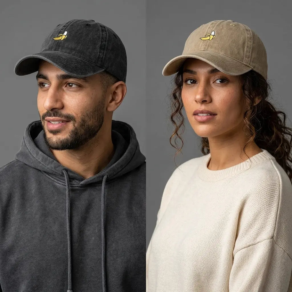 Open Banana Adjustable Washed Cotton Baseball Cap