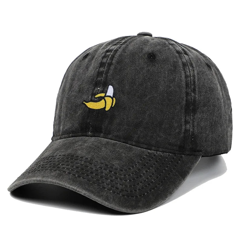 Open Banana Adjustable Washed Cotton Baseball Cap