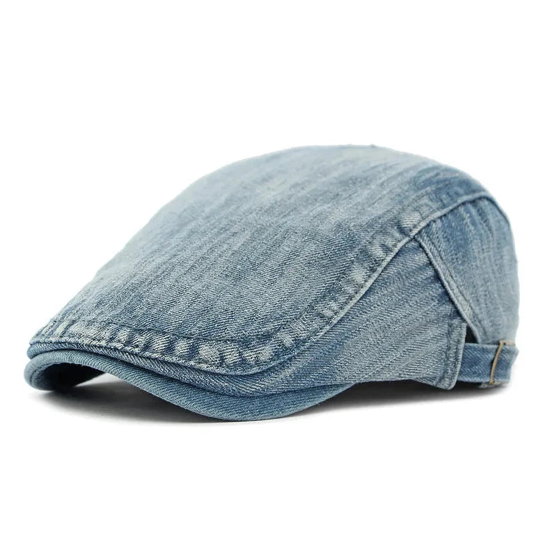 Oregon Retro Denim Gatsby Flat Cap