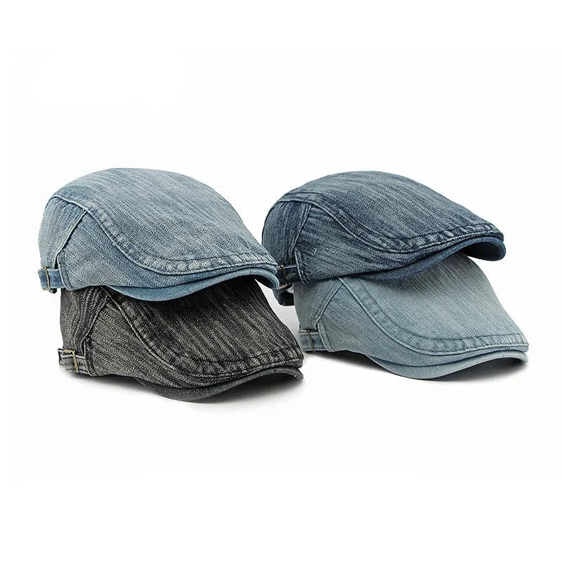 Oregon Retro Denim Gatsby Flat Cap