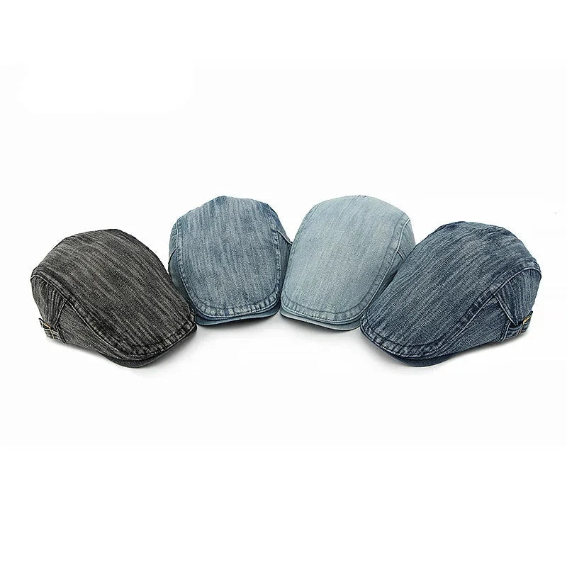 Oregon Retro Denim Gatsby Flat Cap