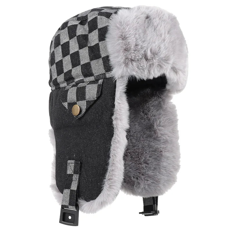 Oregon Winter Skiing Plaid Trapper Bomber Hat