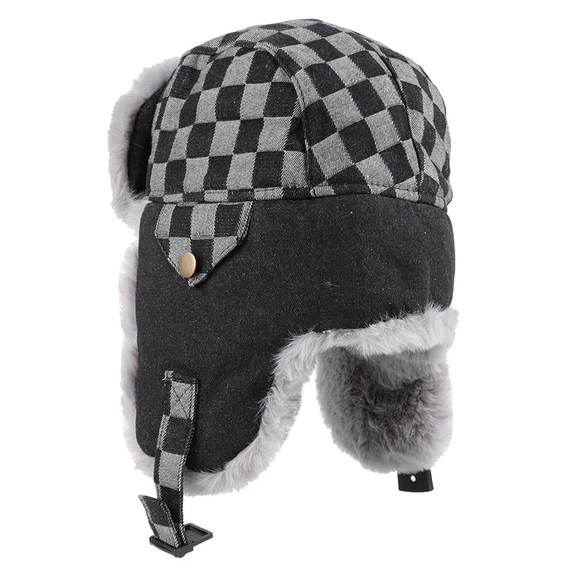 Oregon Winter Skiing Plaid Trapper Bomber Hat