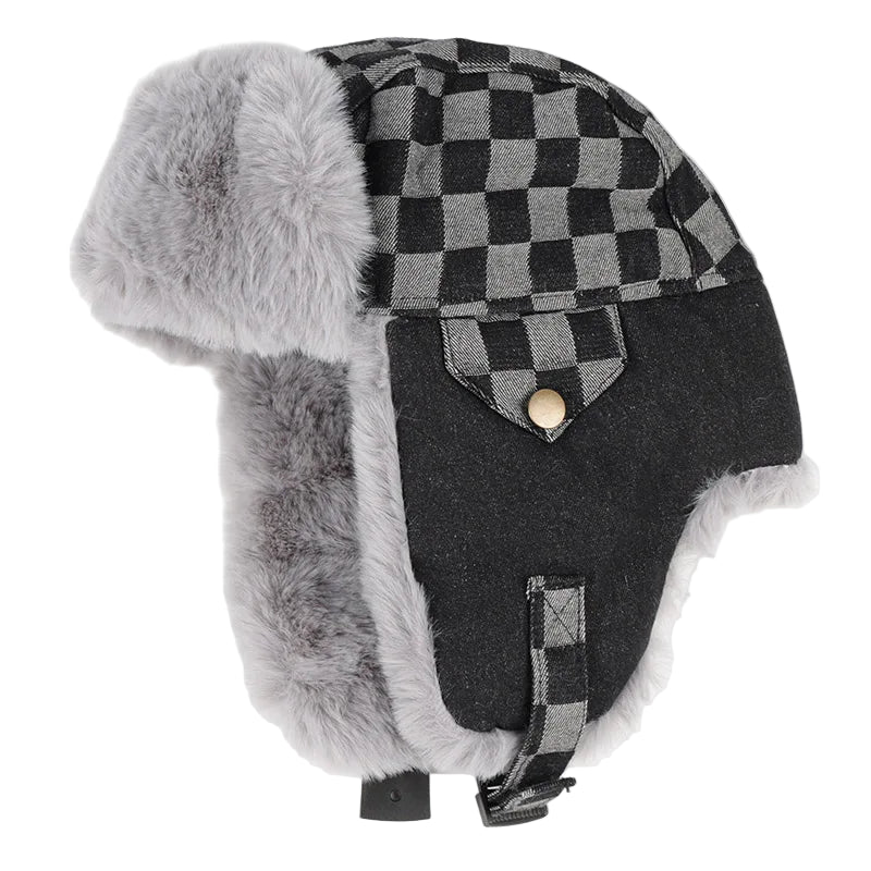 Oregon Winter Skiing Plaid Trapper Bomber Hat