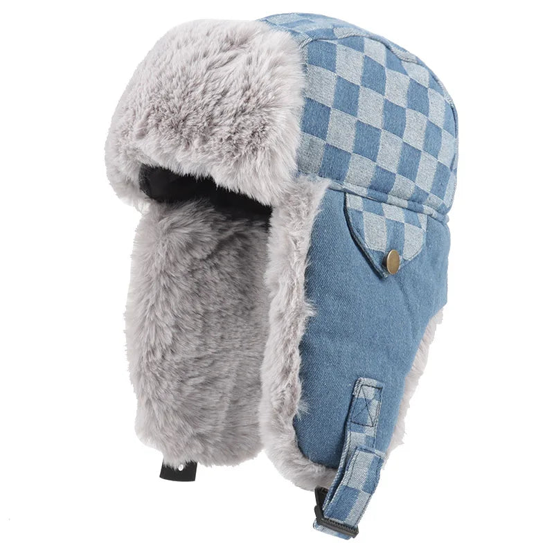 Oregon Winter Skiing Plaid Trapper Bomber Hat