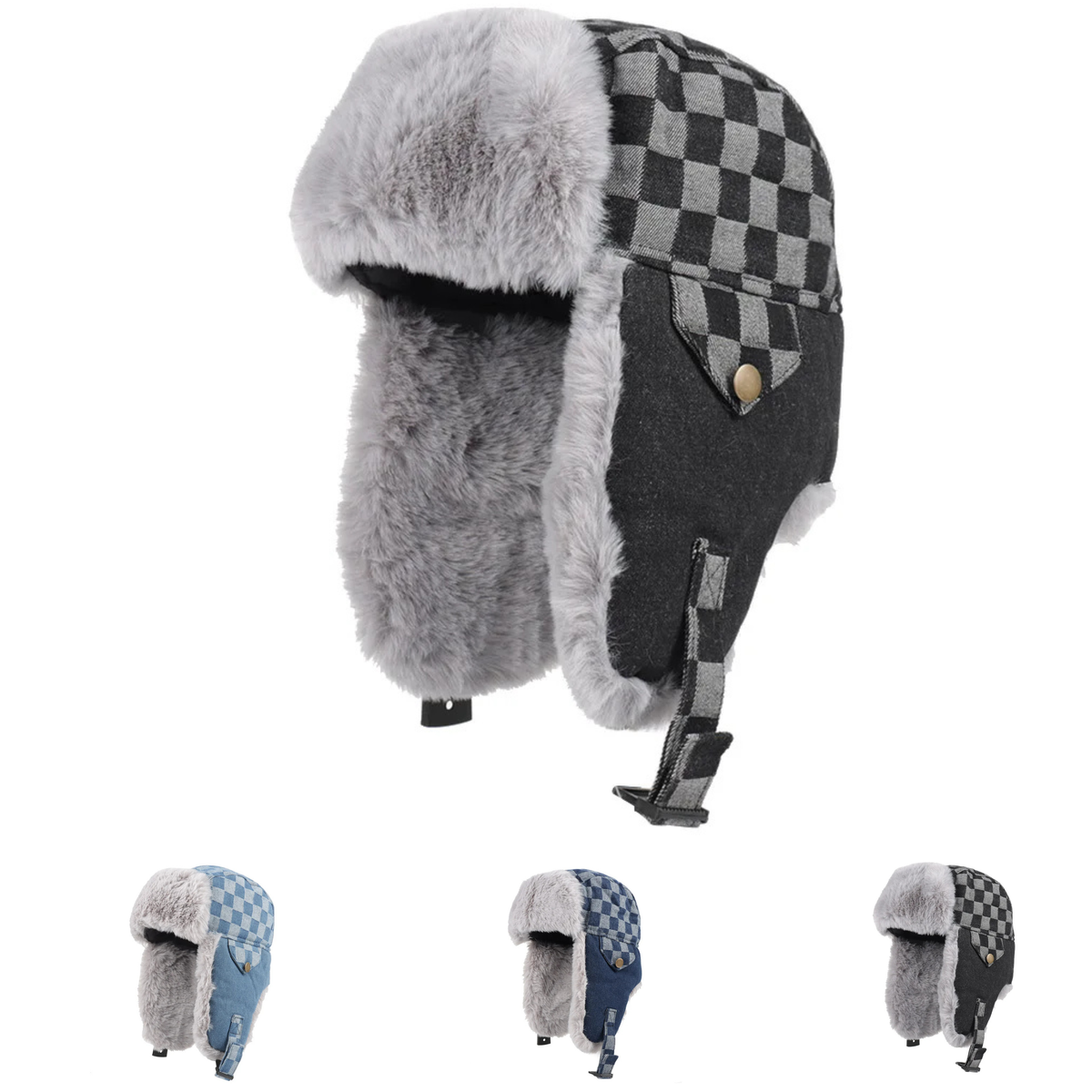 Oregon Winter Skiing Plaid Trapper Bomber Hat