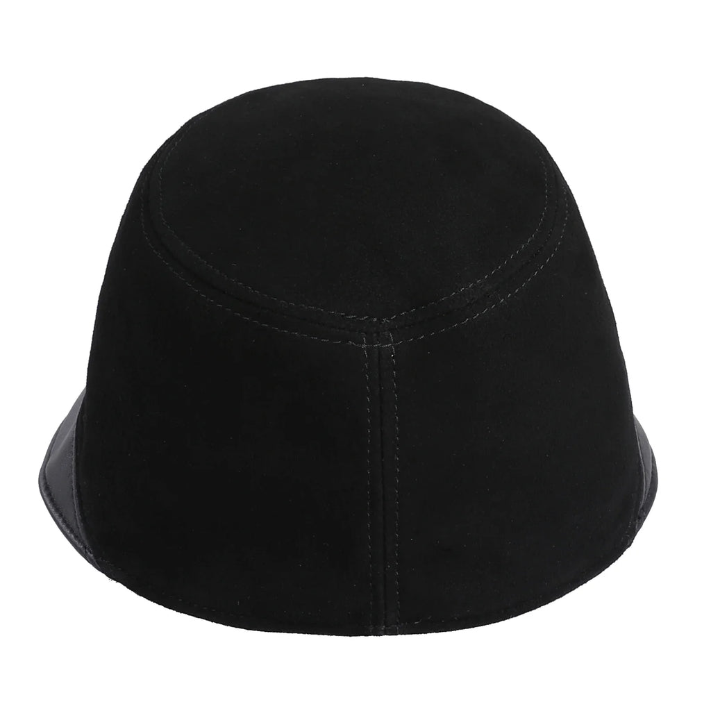 Orléans Woman Genuine Suede Leather Cloche Hat