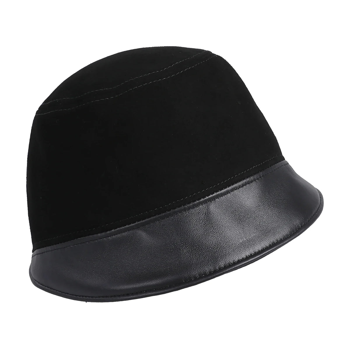 Orléans Woman Genuine Suede Leather Cloche Hat
