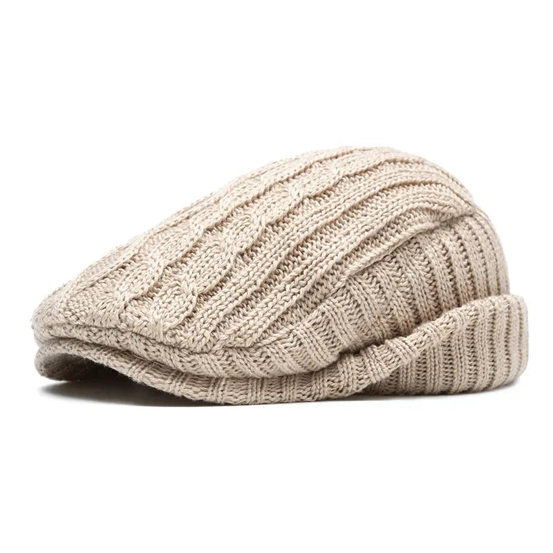 Ottawa Winter Striped Flat Cap