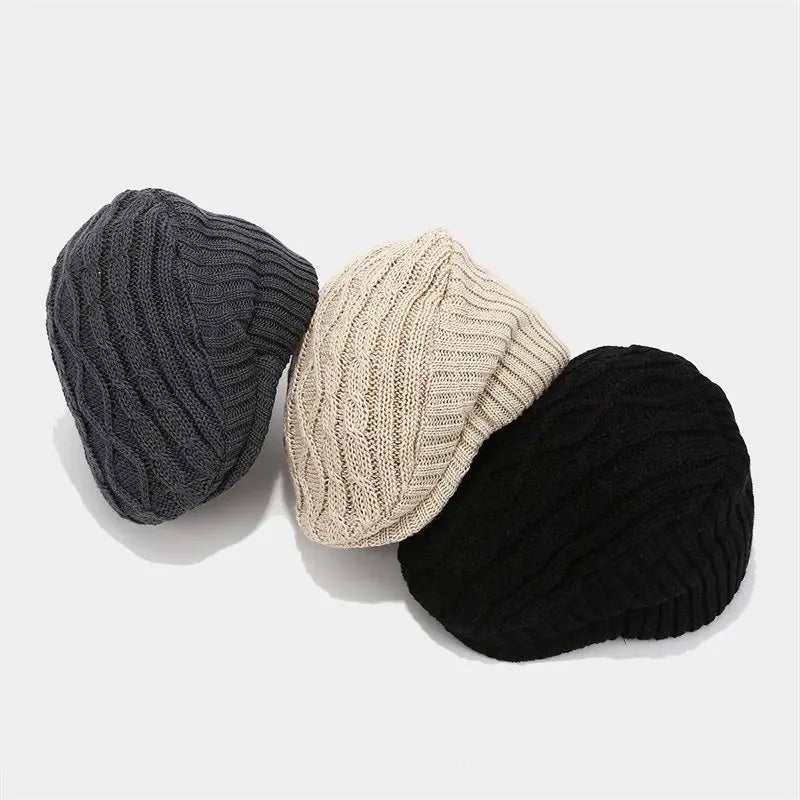 Ottawa Winter Striped Flat Cap