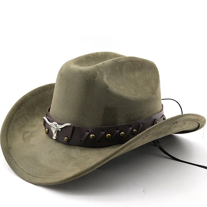 Ox-Head Suede Western Cowboy Hat