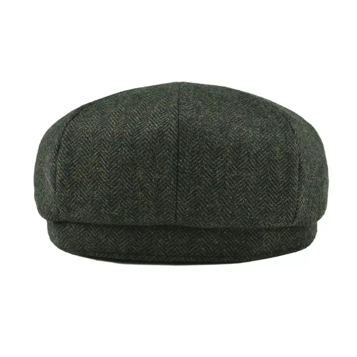 Oxford Herringbone Wool Newsboy Cap