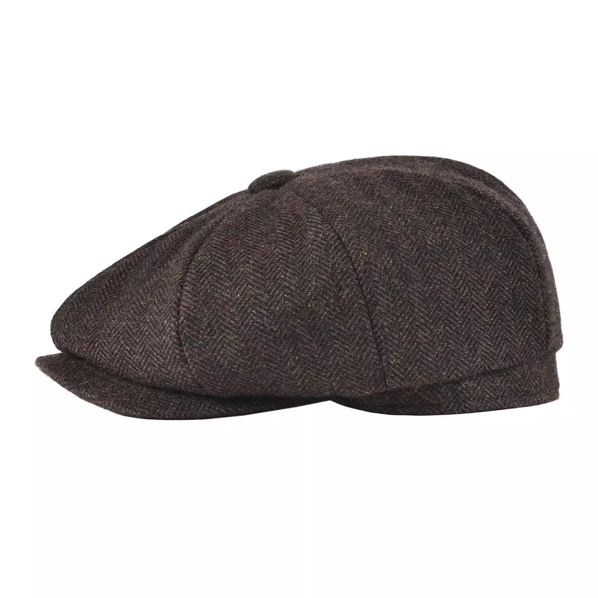 Oxford Herringbone Wool Newsboy Cap