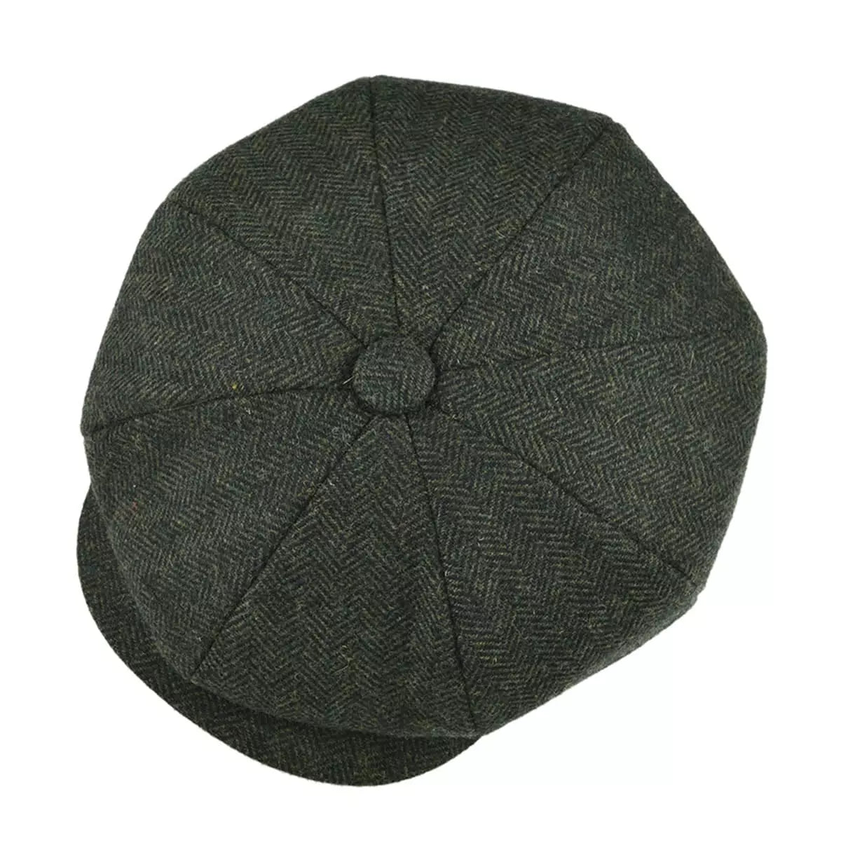 Oxford Herringbone Wool Newsboy Cap