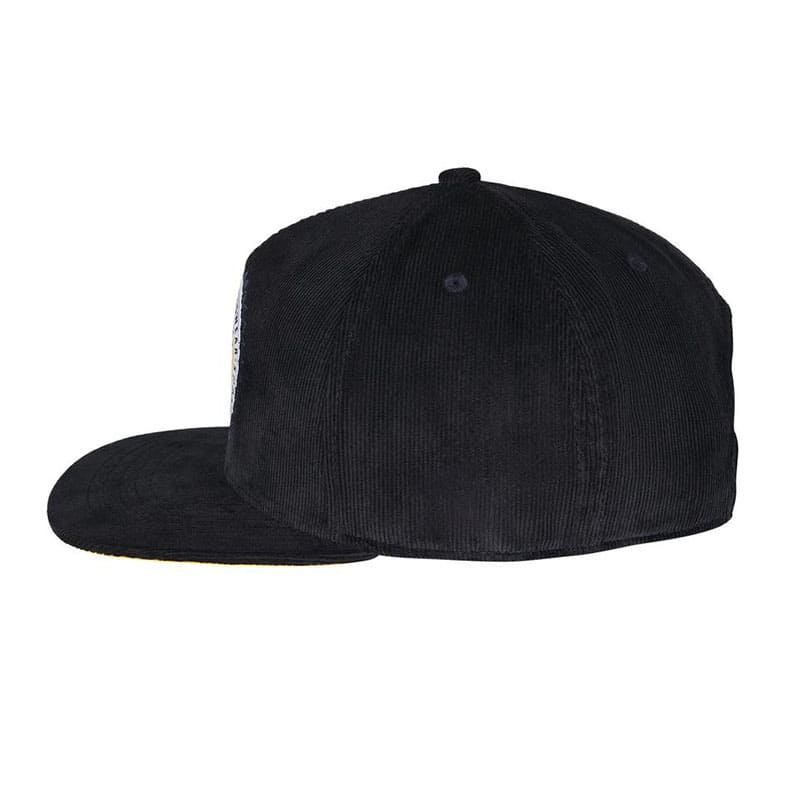 PHS Black Corduroy Snapback Cap