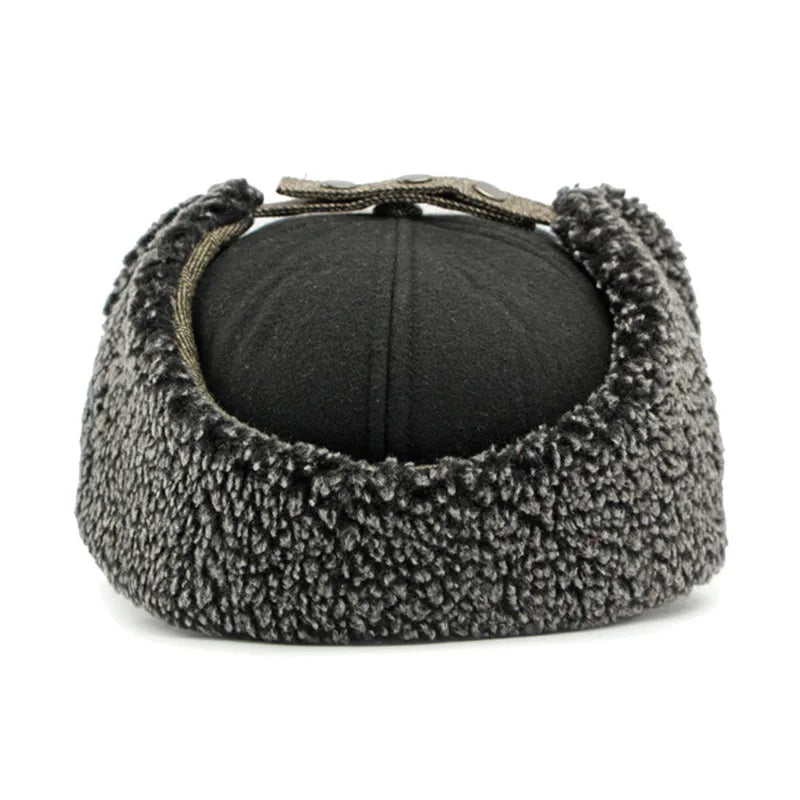 PODRLN Nordic Winter Plush Earflaps Baseball Cap