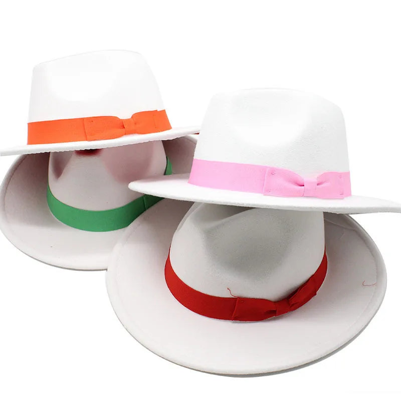 Pahoda White Cotton Fedora Hat