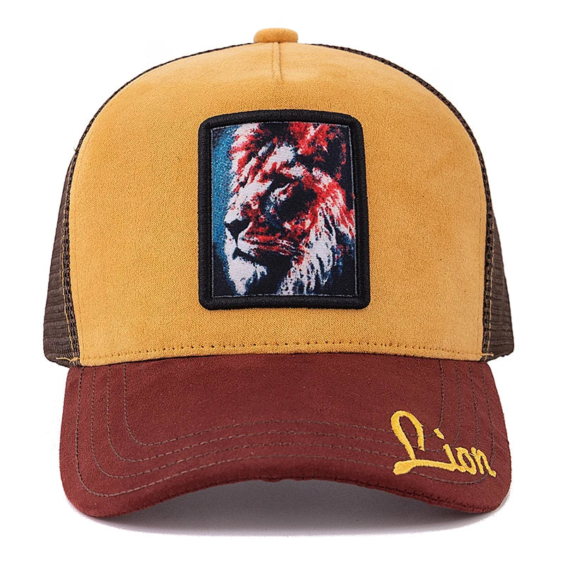 Painted Animals Suede Trucker Cap