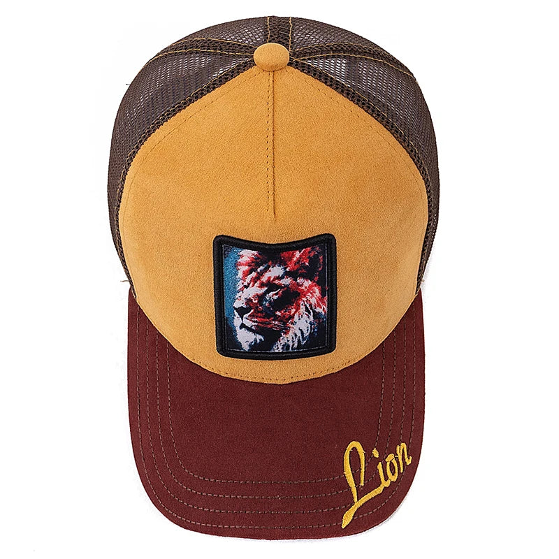 Painted Animals Suede Trucker Cap