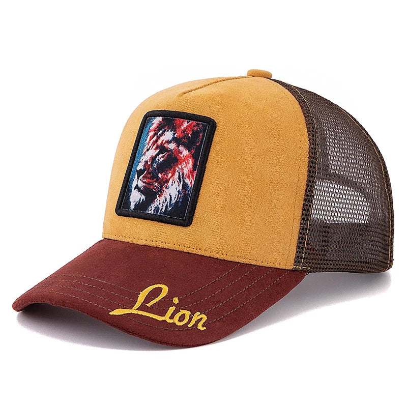 Painted Animals Suede Trucker Cap