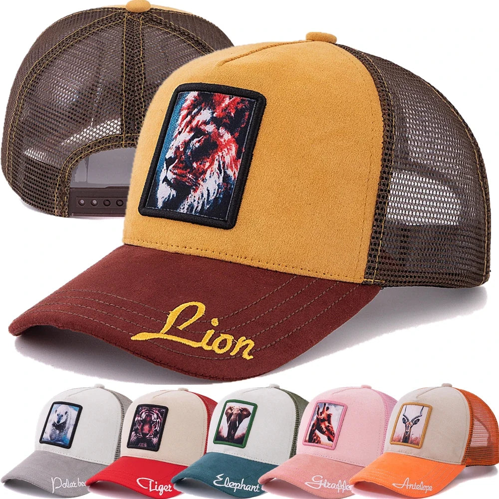 Painted Animals Suede Trucker Cap