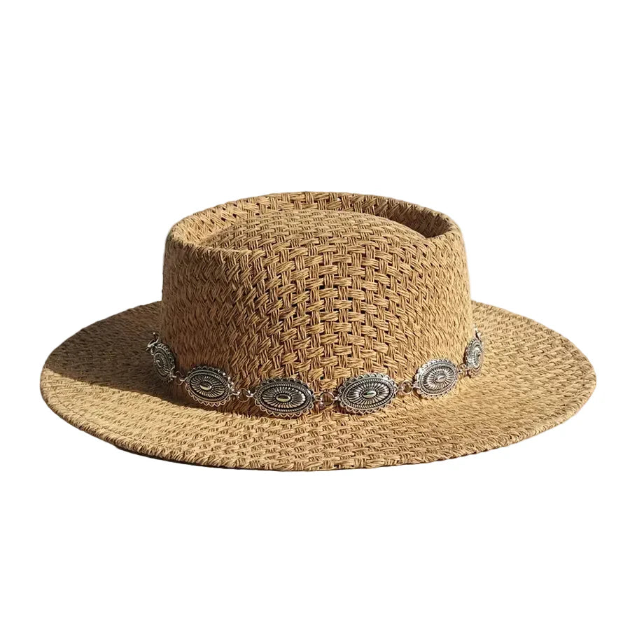 Palermo Summer Handmade Straw Porkpie Hat