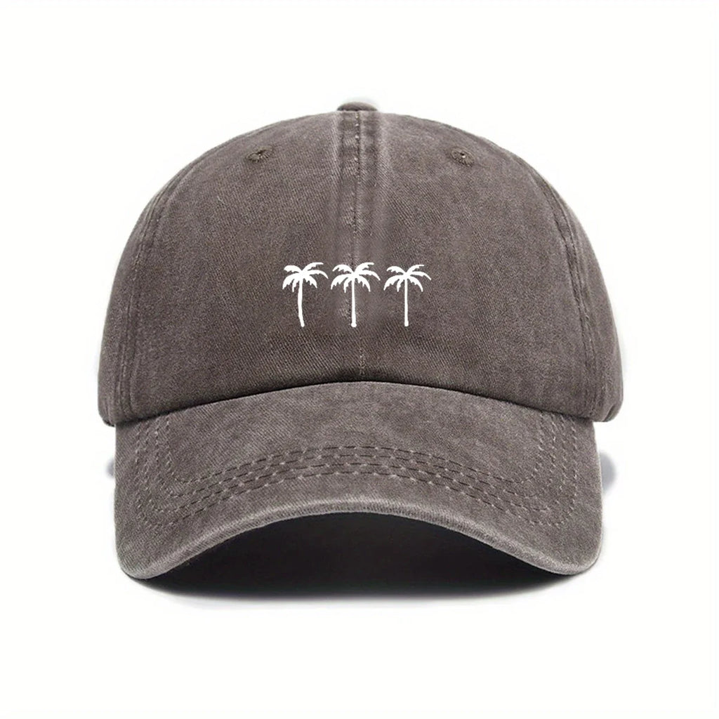 Palm Trees Washed Cotton Baseball Cap