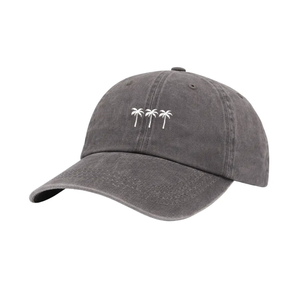 Palm Trees Washed Cotton Baseball Cap