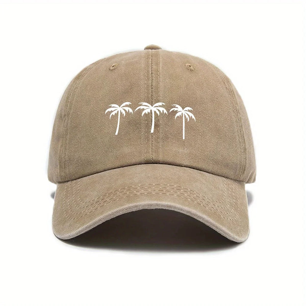 Palm Trees Washed Cotton Baseball Cap