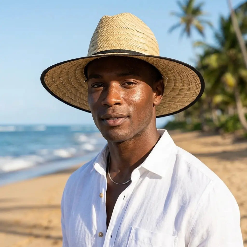 Panama Wide Brimmed Straw Sun Fedora Hat