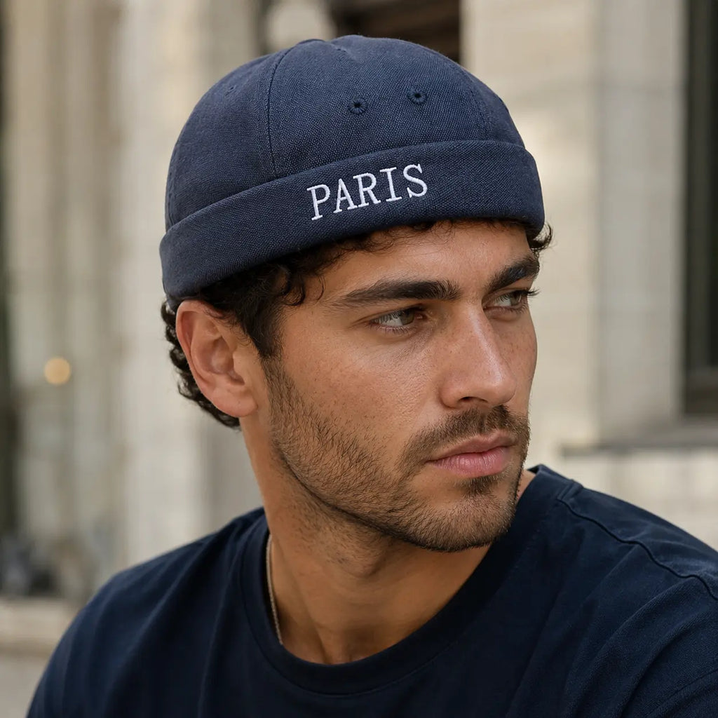 Paris Vintage Cotton Brimless Docker Cap
