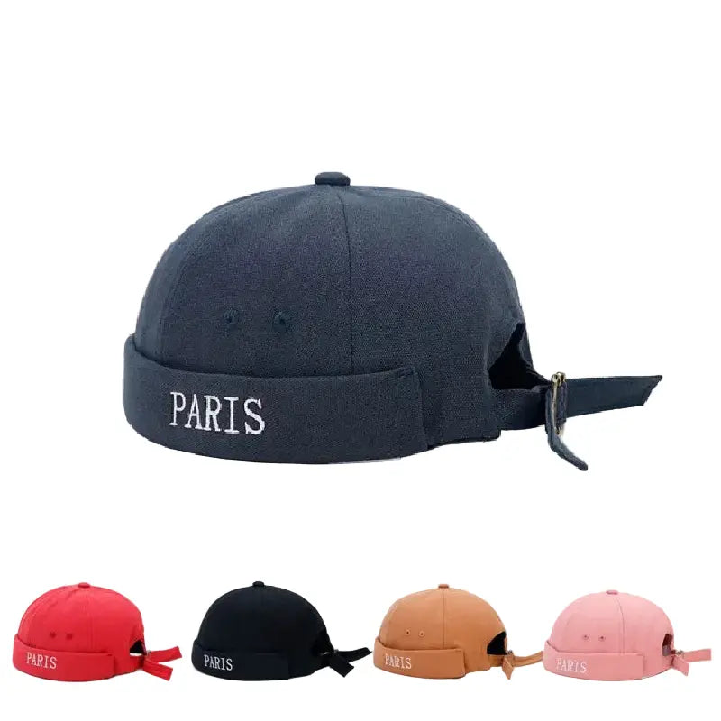 Paris Vintage Cotton Brimless Docker Cap
