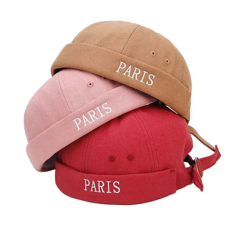 Paris Vintage Cotton Brimless Docker Cap