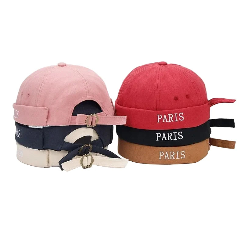 Paris Vintage Cotton Brimless Docker Cap