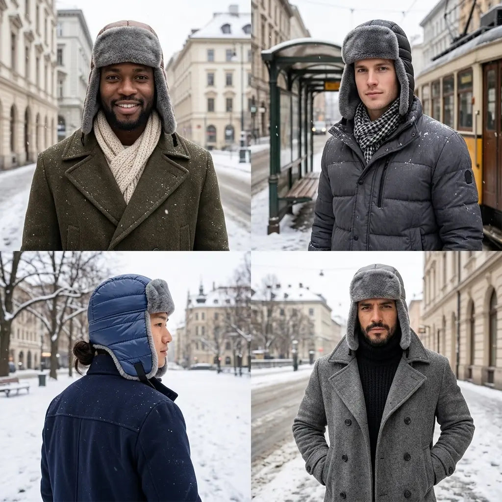 Pasternak Padded Fur Ushanka Waterproof Bomber Hat