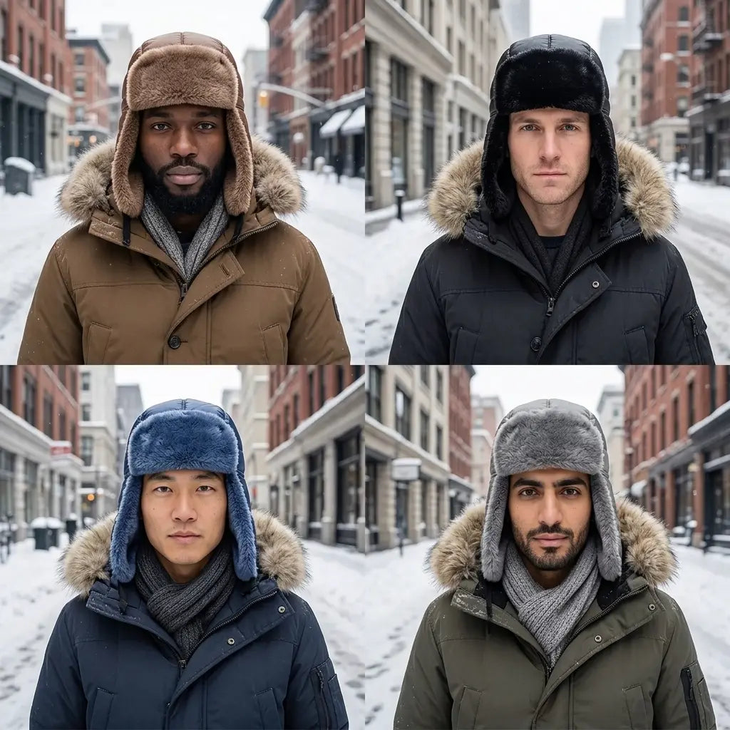 Pasternak Padded Fur Ushanka Waterproof Bomber Hat