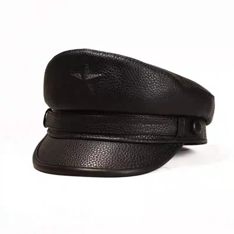 Patton Star Genuine Leather Sailor Cap