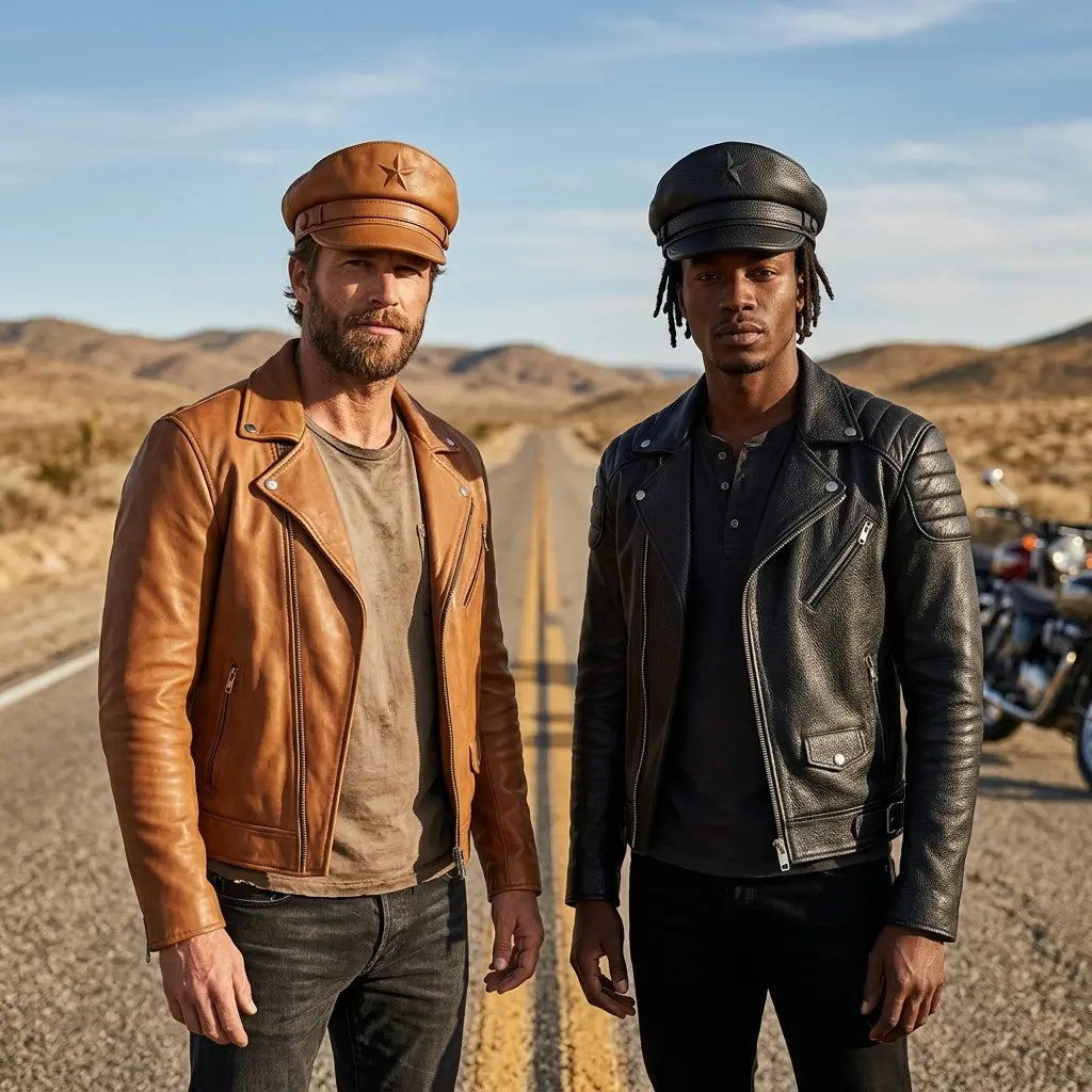 Patton Star Genuine Leather Sailor Cap
