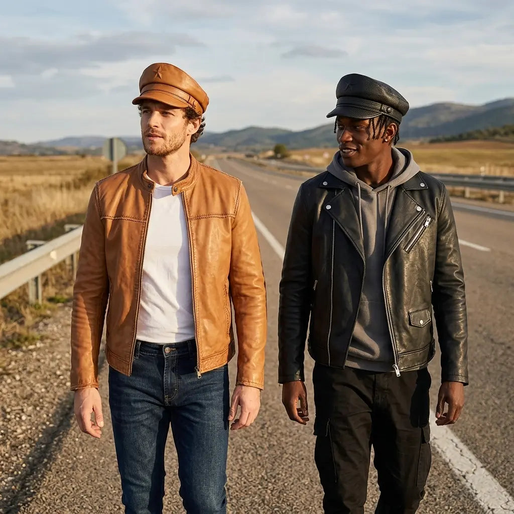 Patton Star Genuine Leather Sailor Cap
