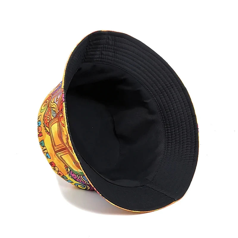 Peace & Love Hippie Reversible Bucket Hat