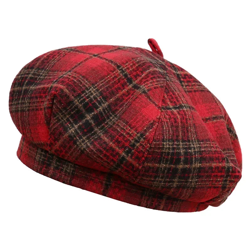Perpignan Tartan Wool Blend Beret