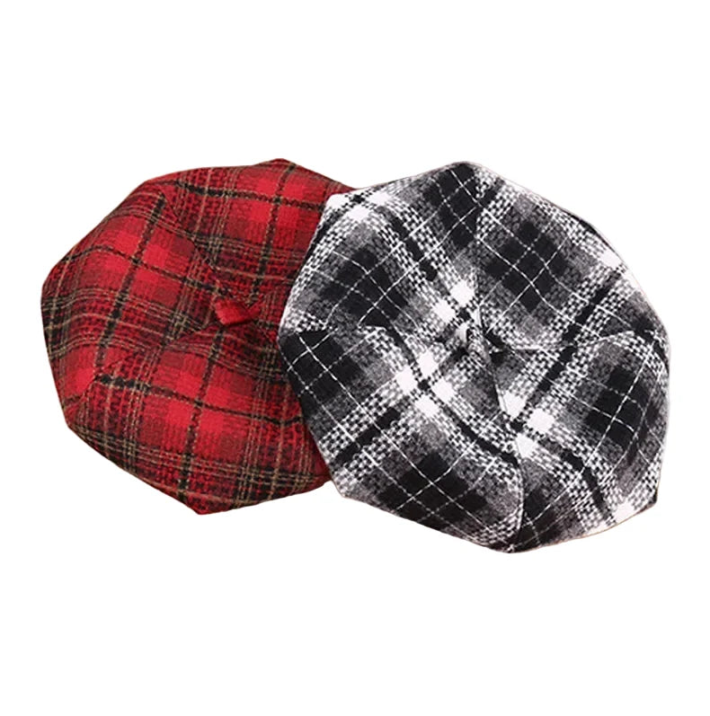 Perpignan Tartan Wool Blend Beret