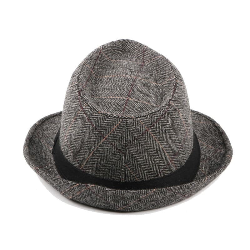 Plaid & Herringbone Trilby Hat