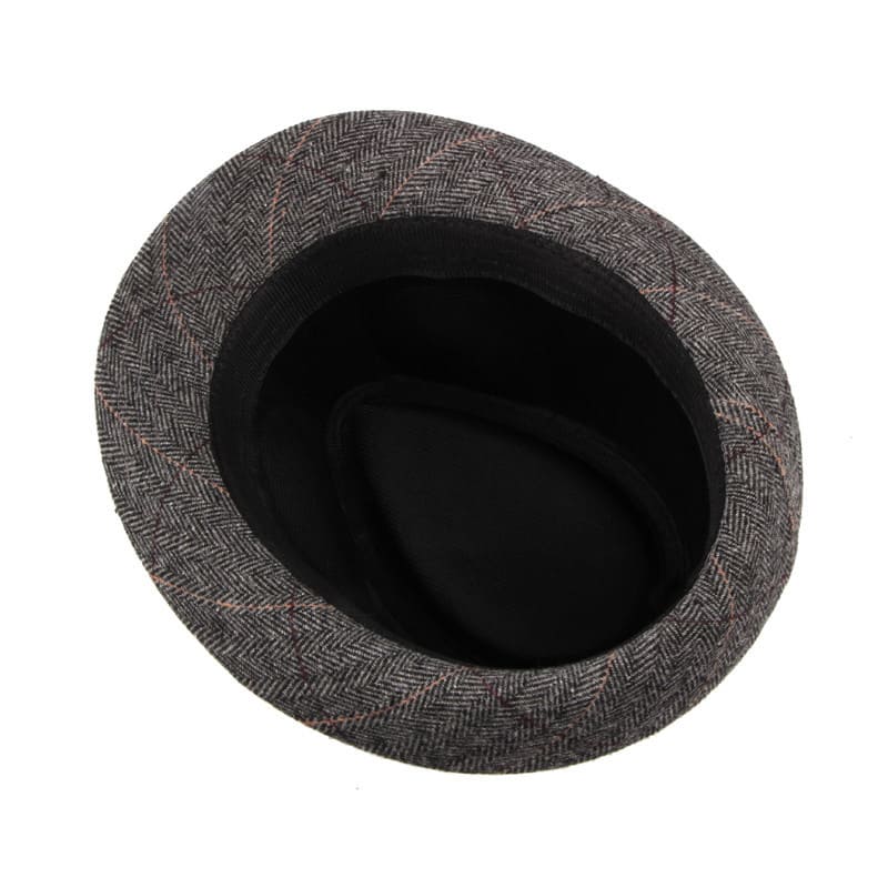 Plaid & Herringbone Trilby Hat