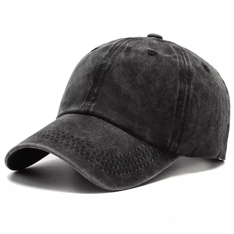 Plain Washed Cotton Baseball Cap