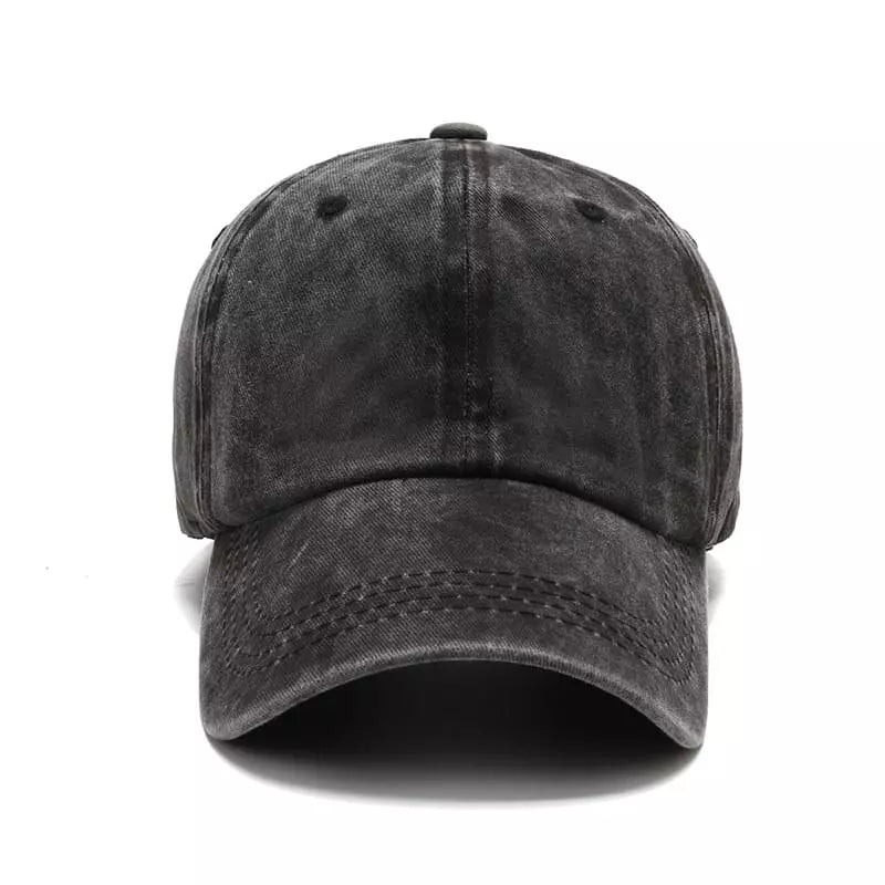 Plain Washed Cotton Baseball Cap