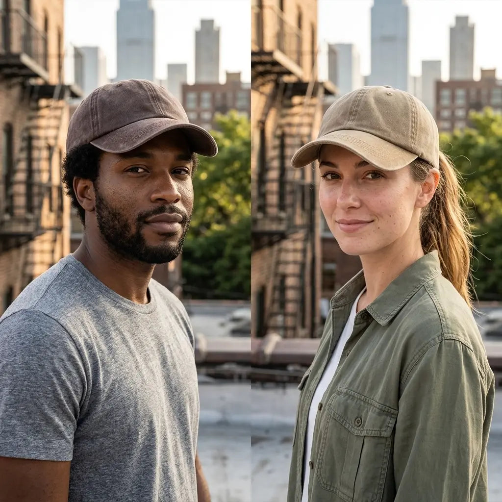 Plain Washed Cotton Baseball Cap